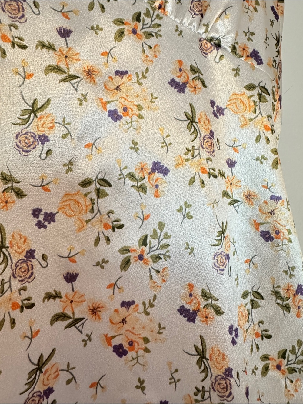 Princess Polly, Berlin Dress, Satin Floral Midi version, Aus 6/US 2/XS/S - Picture 11 of 12